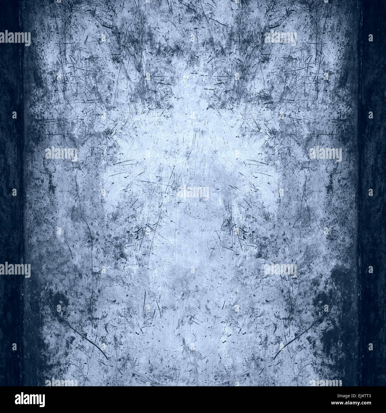 rostigen Stahl blauem Hintergrund oder Vintage Metall Textur Stockfoto