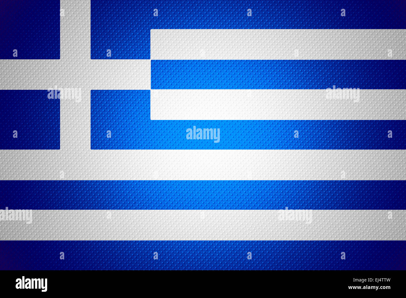 Griechenland-Flagge oder griechischen Banner auf abstrakte Textur Stockfoto