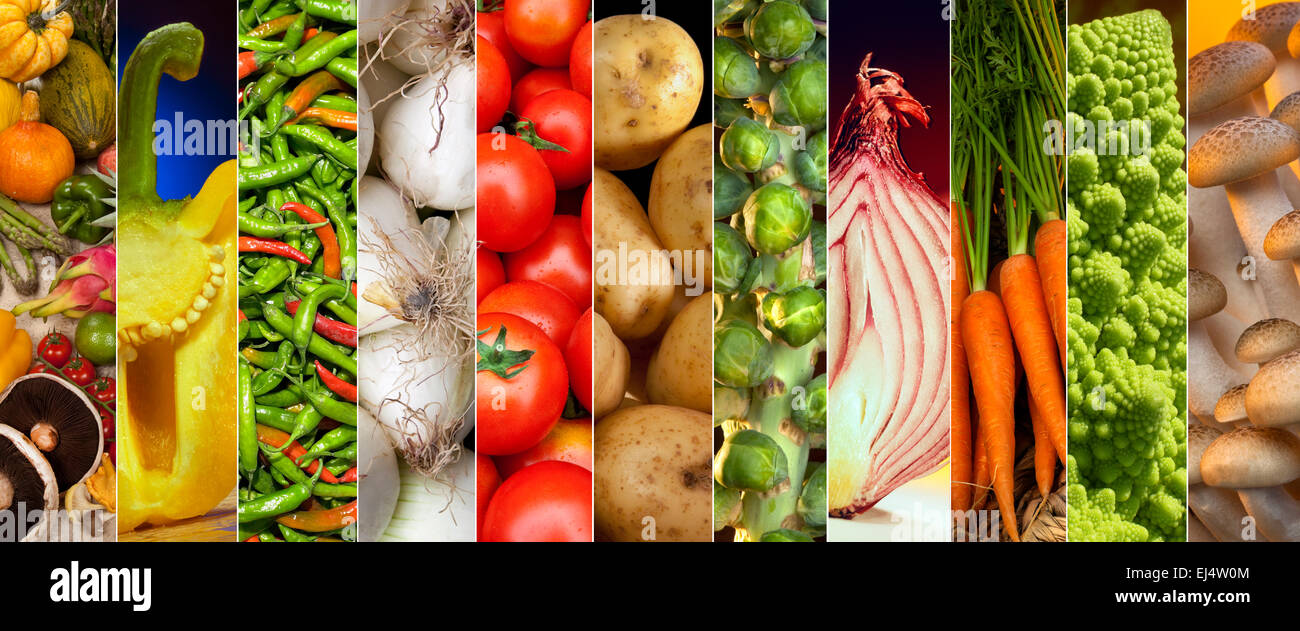 Frisches Gemüse - Webseite Headerbereichs Stockfoto