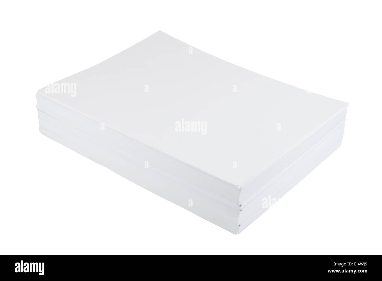 Stapel von a4 Blatt weißes Papier Stockfoto