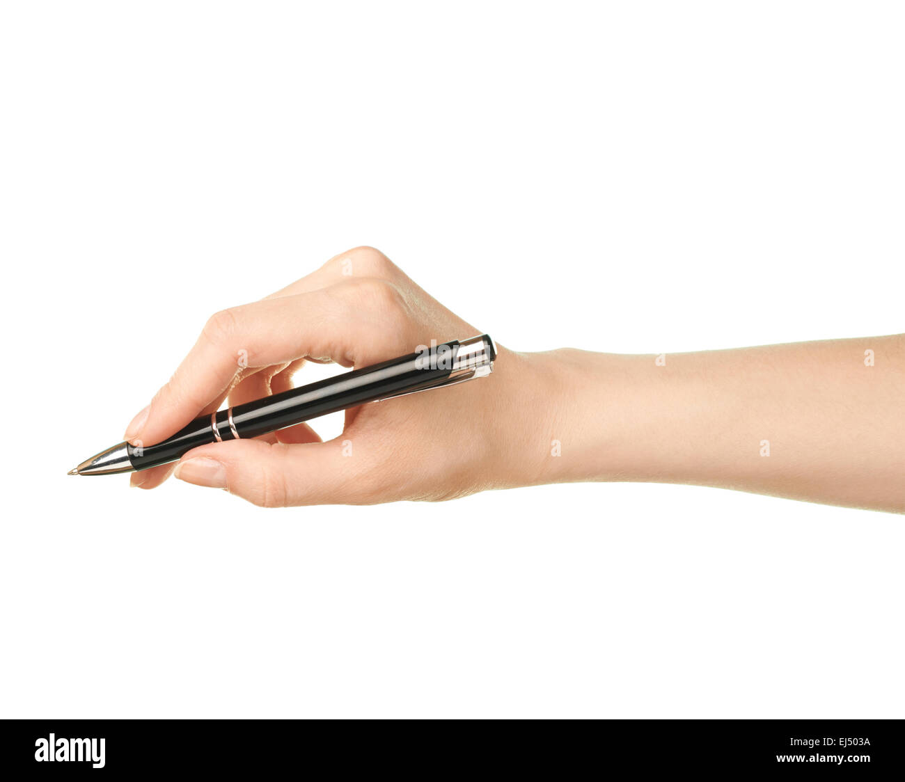 Weiblichen kaukasischen Hand Pferch Stockfoto