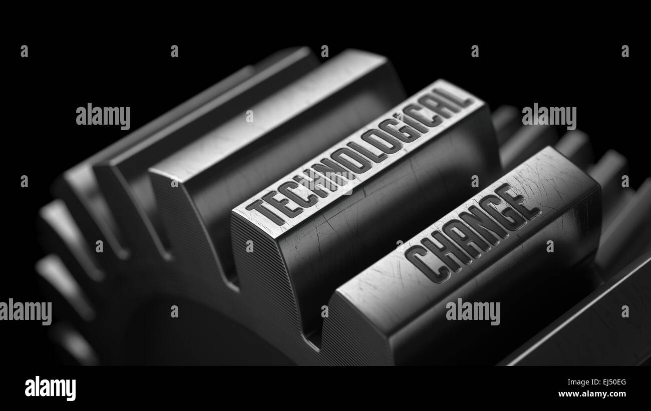 Technologischen Wandels auf die Metallgetriebe. Stockfoto