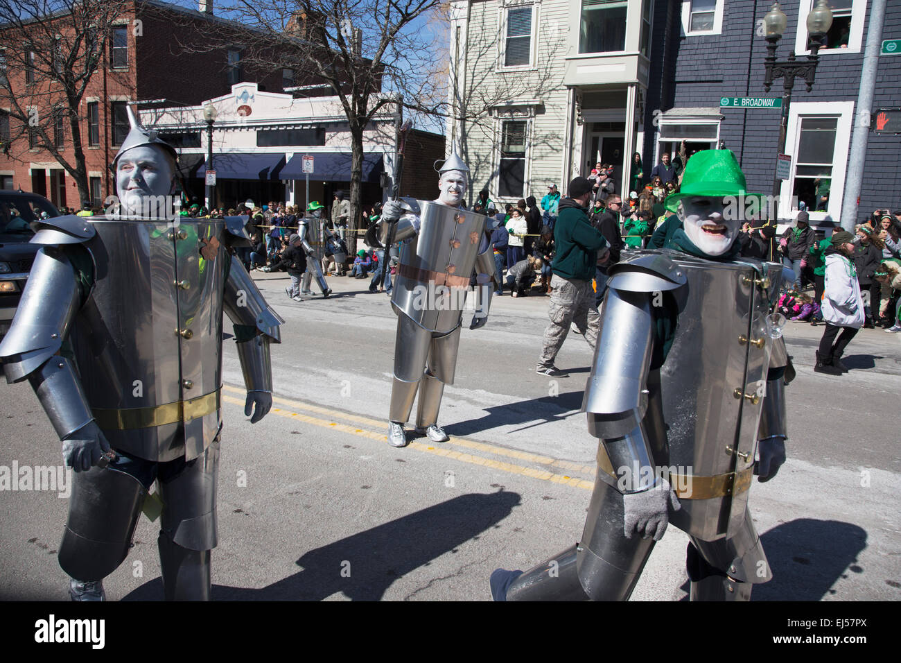 Irische Blechmann, St. Patricks Day Parade, 2014, South Boston, Massachusetts, USA Stockfoto