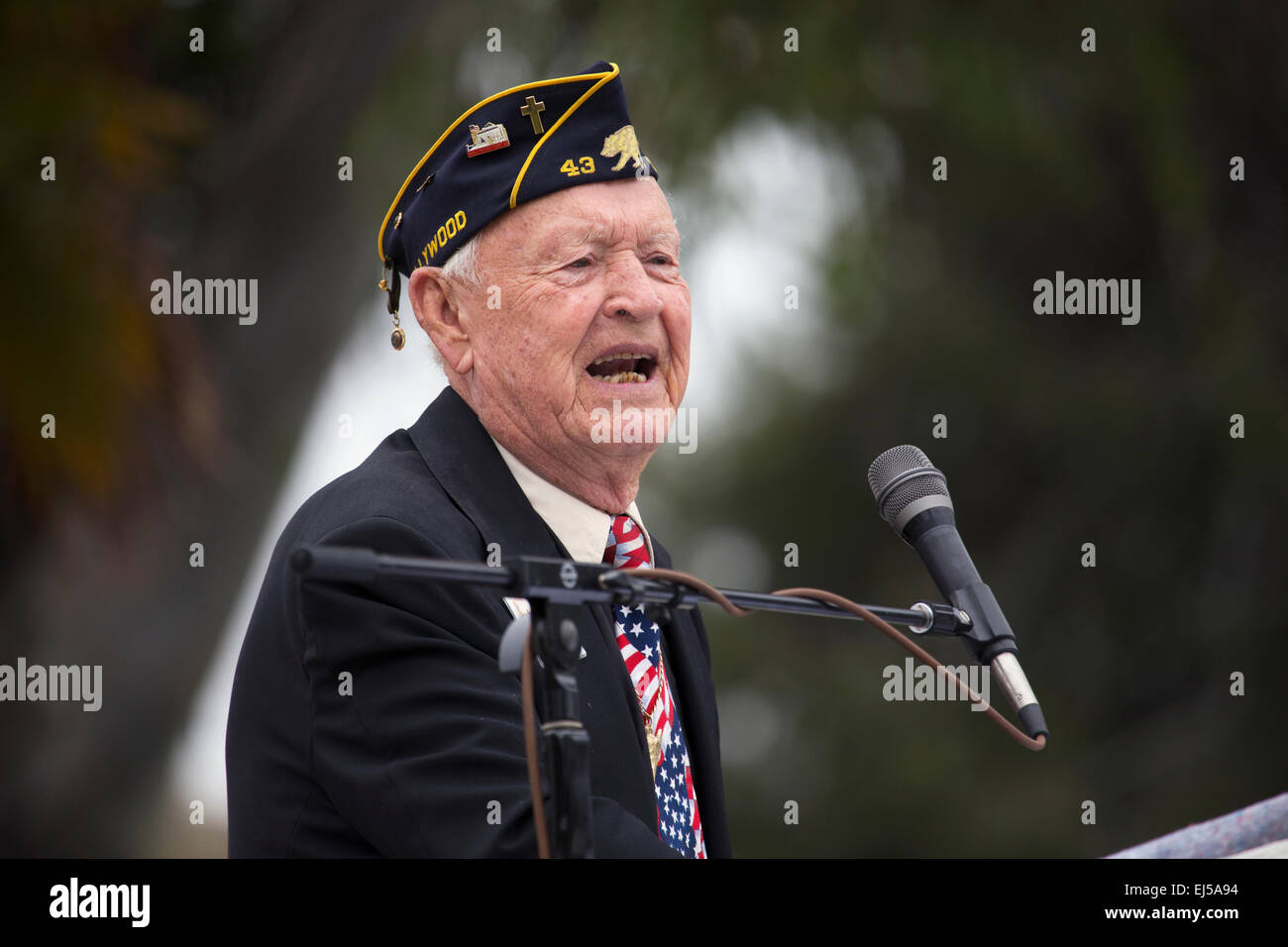 Dem zweiten Weltkrieg Memorial Day Event, Los Angeles National Cemetery, Kalifornien, USA Stockfoto