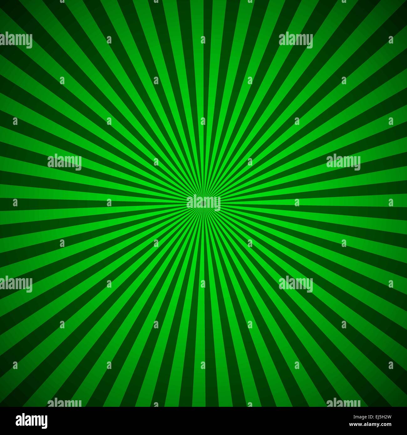 Grün radialen Strahlen abstrakten Hintergrund, Vektor-illustration Stock Vektor