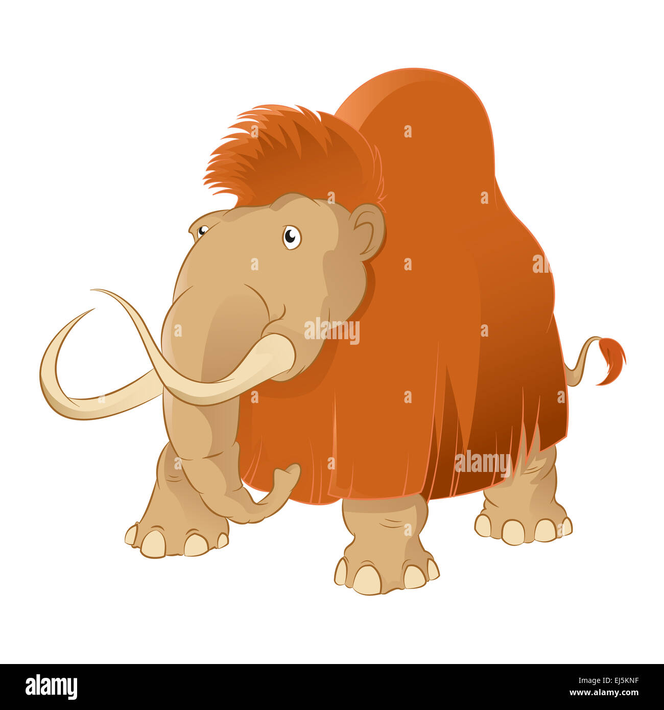 Vektor-Bild von einem Cartoon zottelige Mammut Stockfoto