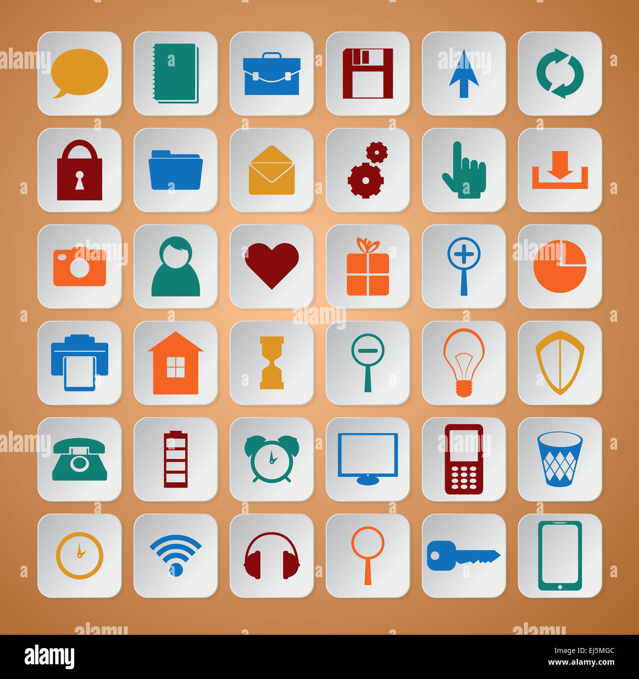 Farbige icons Stockfoto