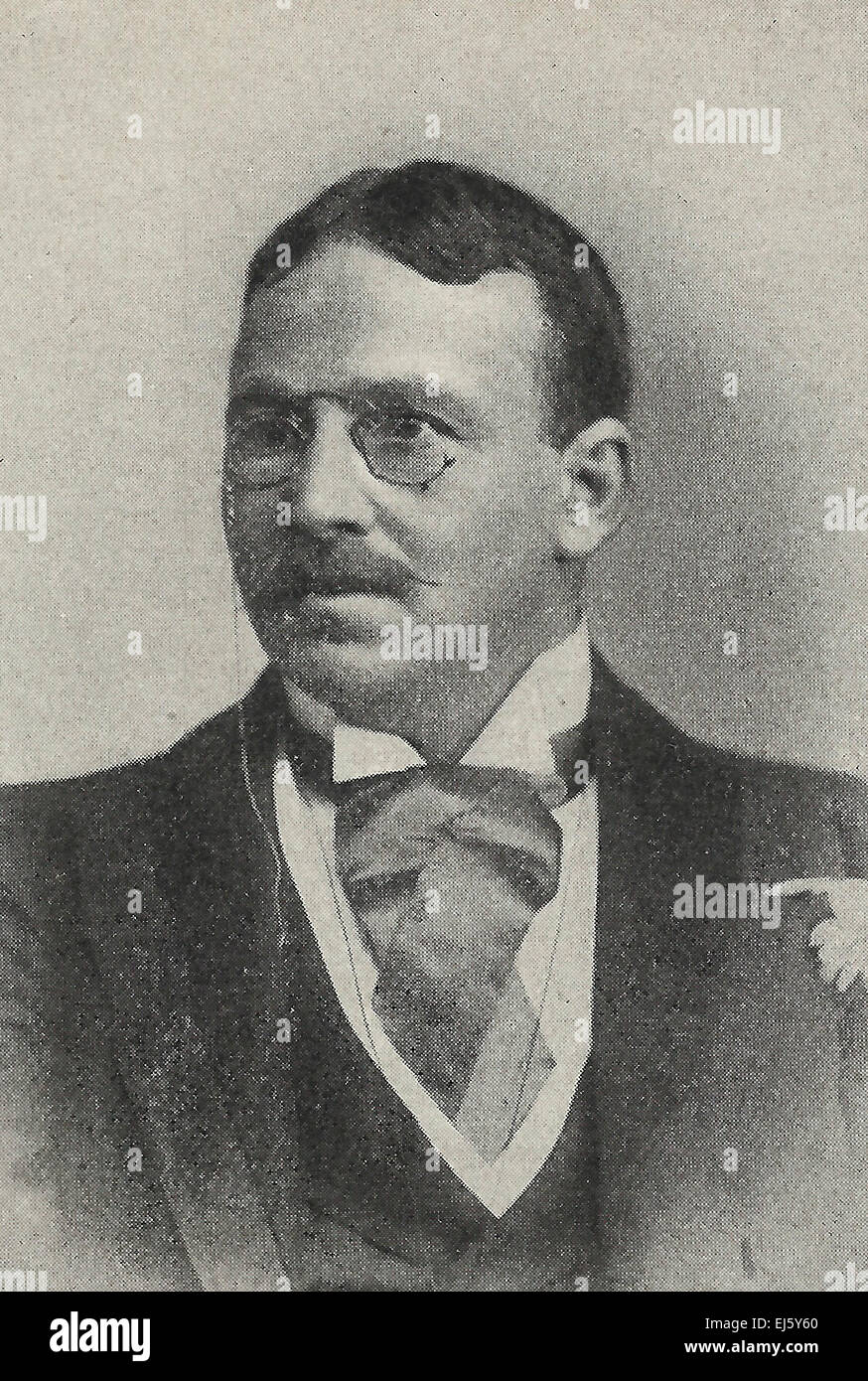 Barney Barnato - Barney Barnato, geboren Barnet Isaacs, war ein britischer Finanzier, einer der Unternehmer, die die Kontrolle über den Diamantenabbau und späteren Goldbergbau in Südafrika aus den 1870er Jahren gewonnen. Er ist vielleicht am besten in Erinnerung als ein Rivale von Cecil Rhodes, um 1890 Stockfoto
