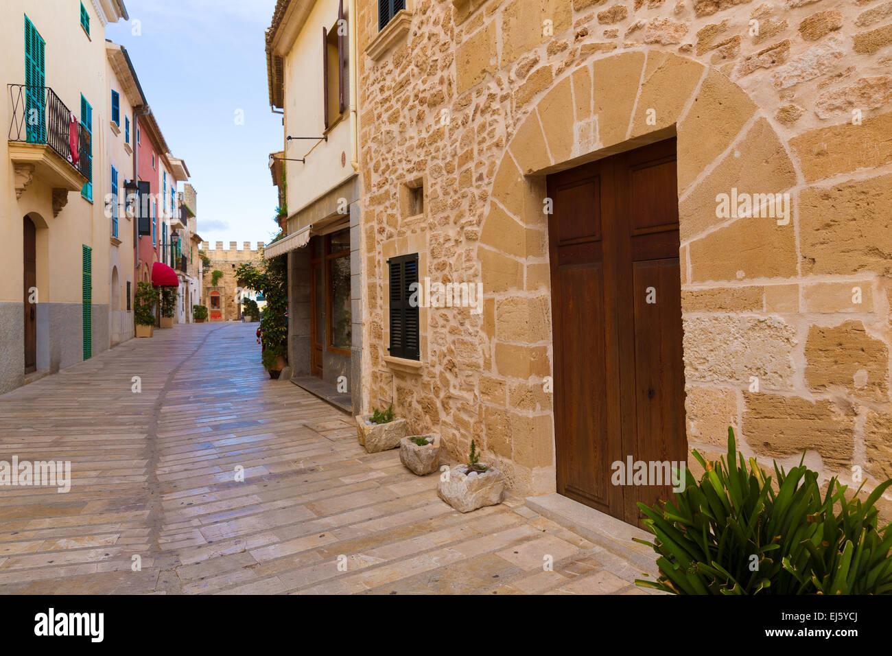 Altstadt von Alcudia in Mallorca Mallorca Balearen Insel von Spanien Stockfoto