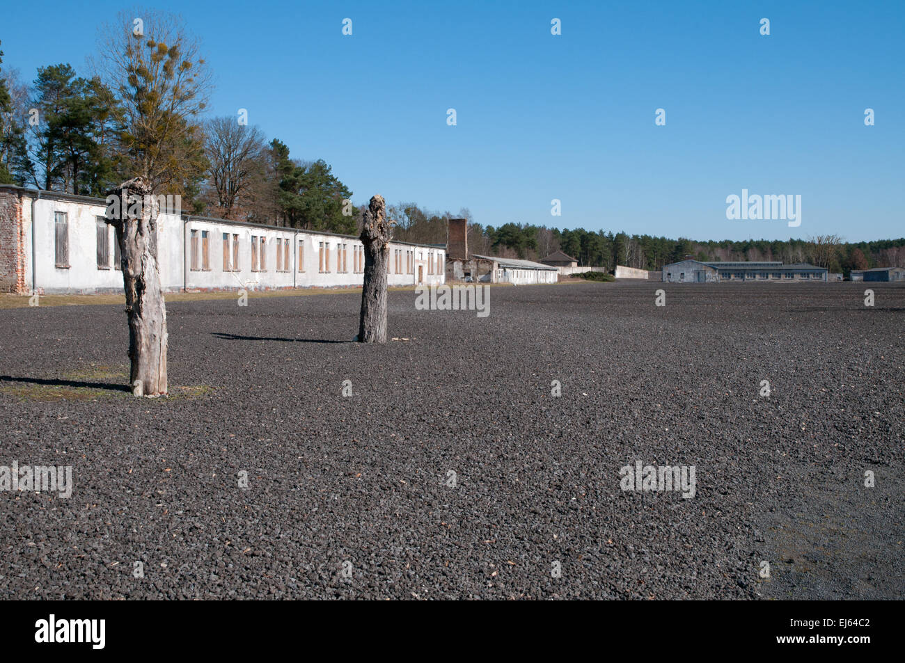 Barrack Gebäude im KZ Ravensbrück, Fürstenberg, Deutschland Stockfoto