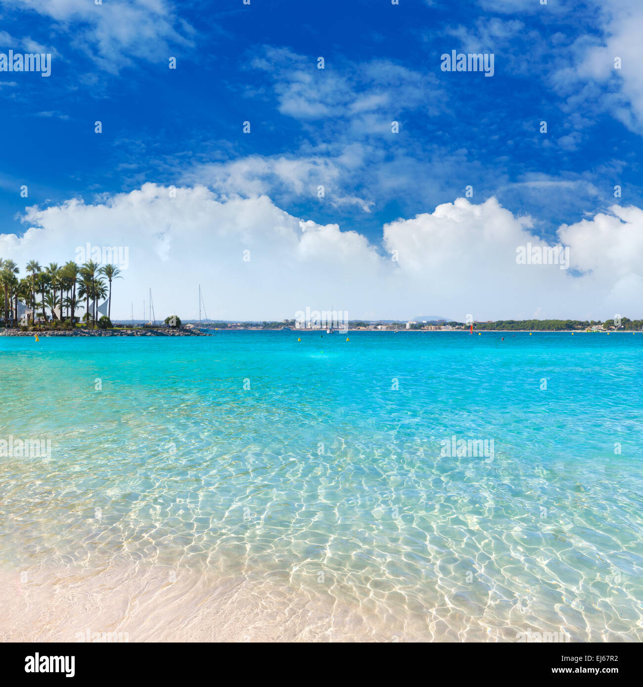 Platja de Alcudia Strand in Mallorca Mallorca Balearen Spanien Stockfoto