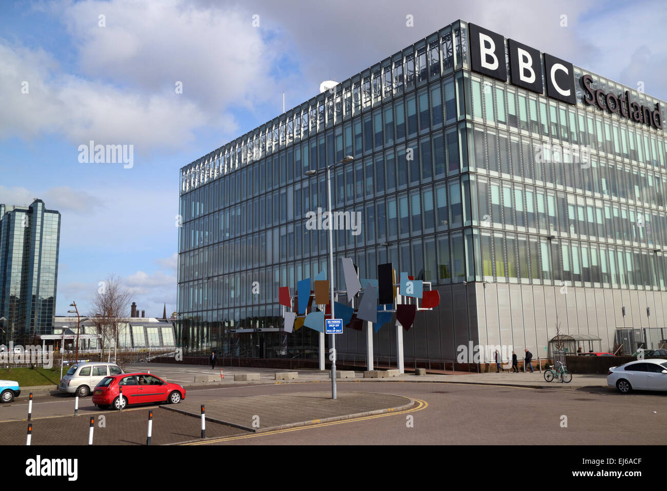 BBC pacific Quay River Clyde Glasgow Schottland, Vereinigtes Königreich Stockfoto