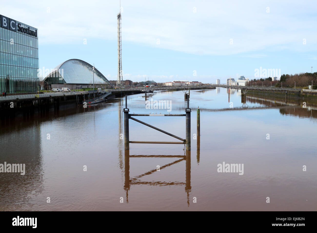 Fluss Clyde pacific Quay Glasgow Schottland, Vereinigtes Königreich Stockfoto