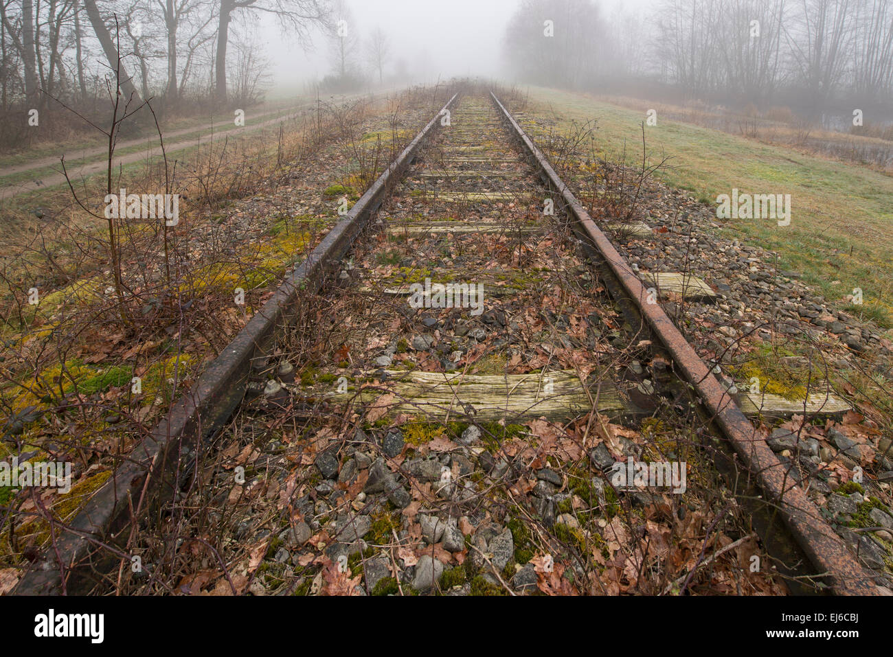 Alten Eisenbahnlinie "Borkense Kurs" in der Nähe der deutschen Grenze in der Gemeinde Winterswijk Stockfoto