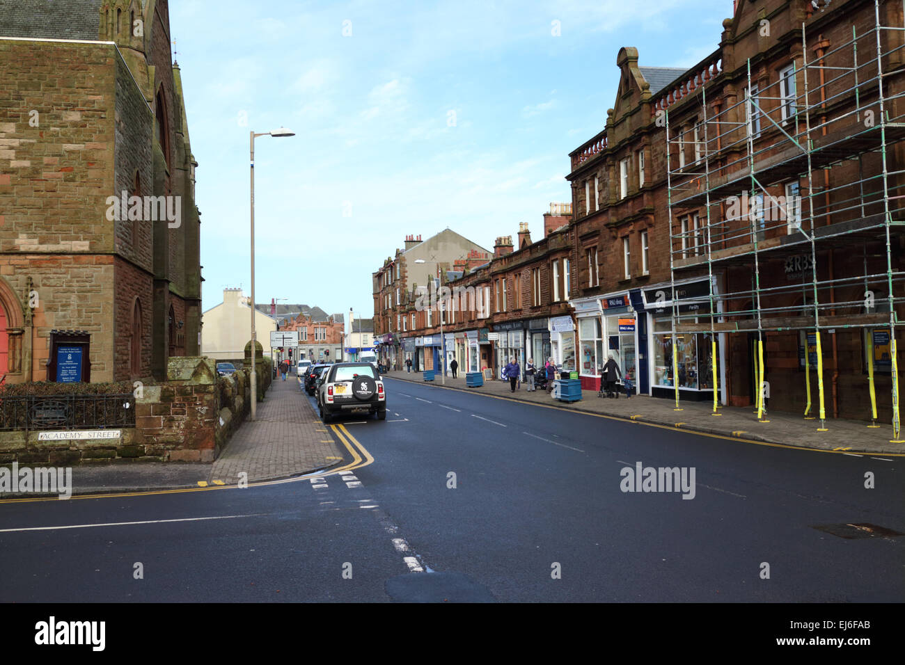 Ayr Straße Hauptstraße durch Troon Scotland UK Stockfoto