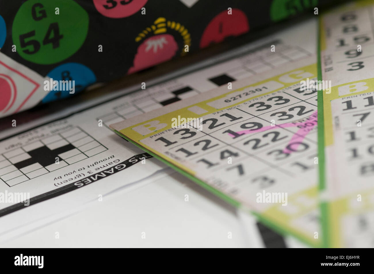 Bingo Spiel des Zufalls Stockfoto