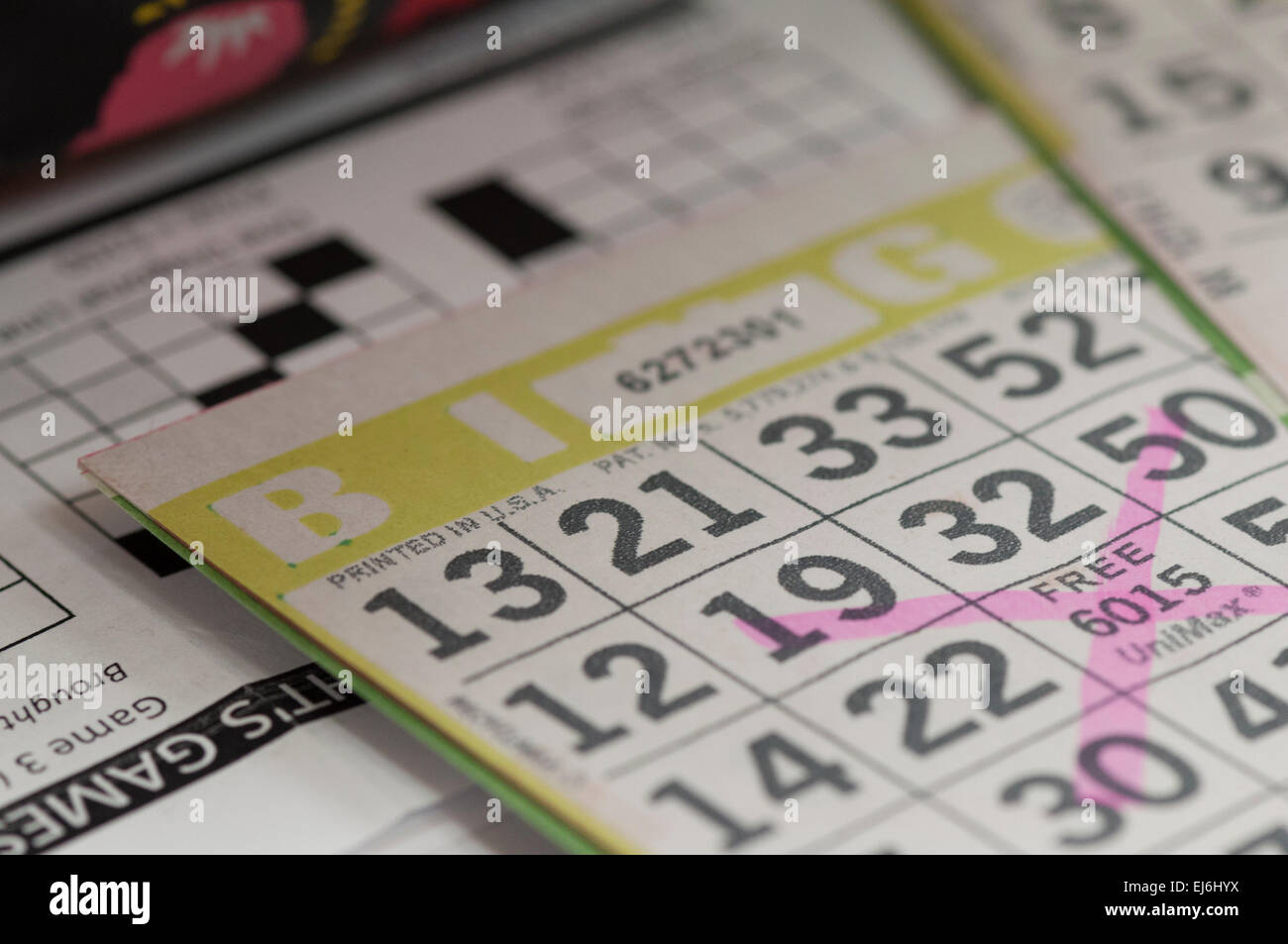 Bingo Spiel des Zufalls Stockfoto