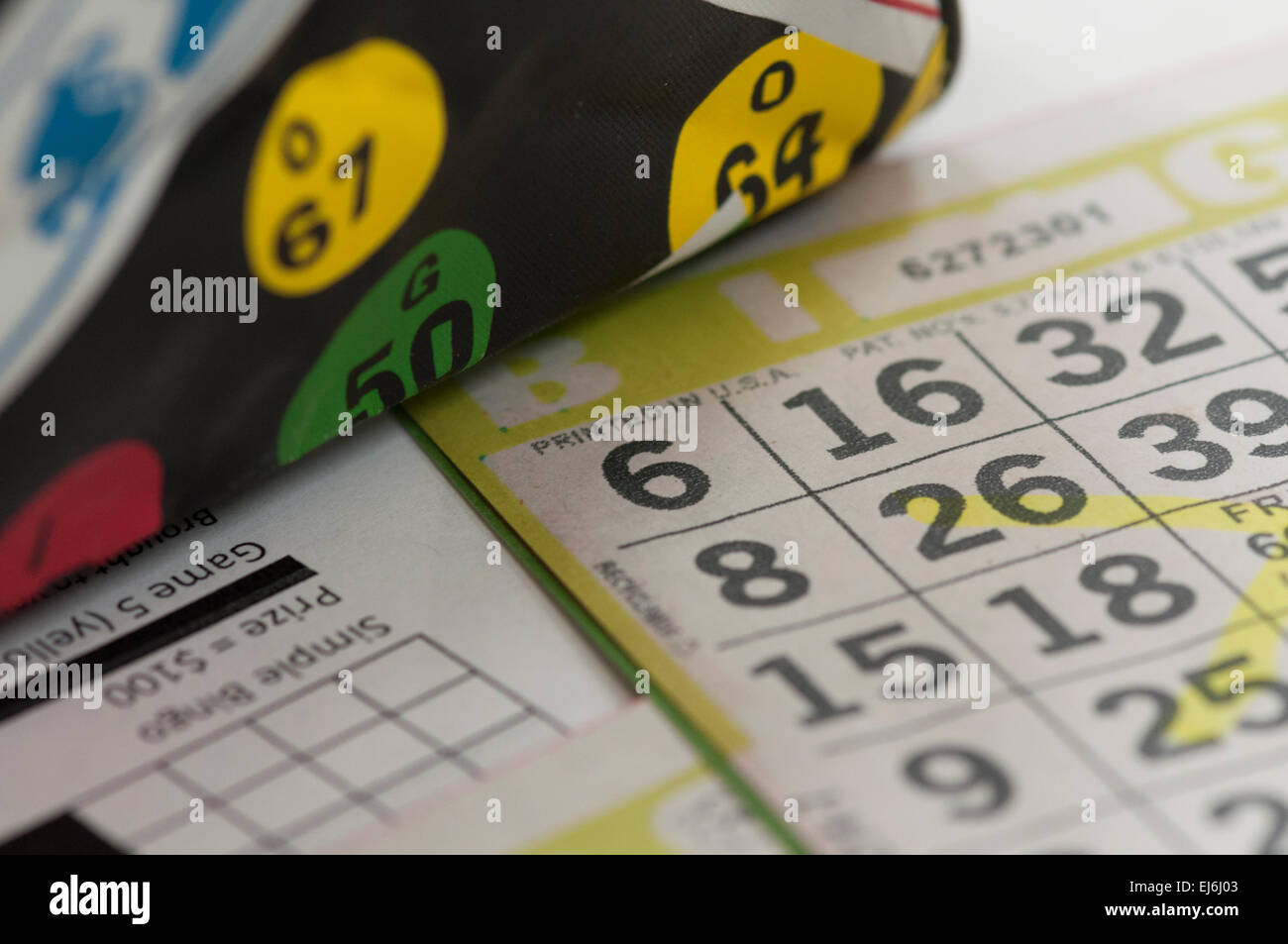 Bingo Spiel des Zufalls Stockfoto