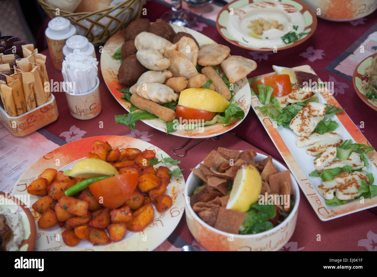 Typische libanesische Küche Stockfoto