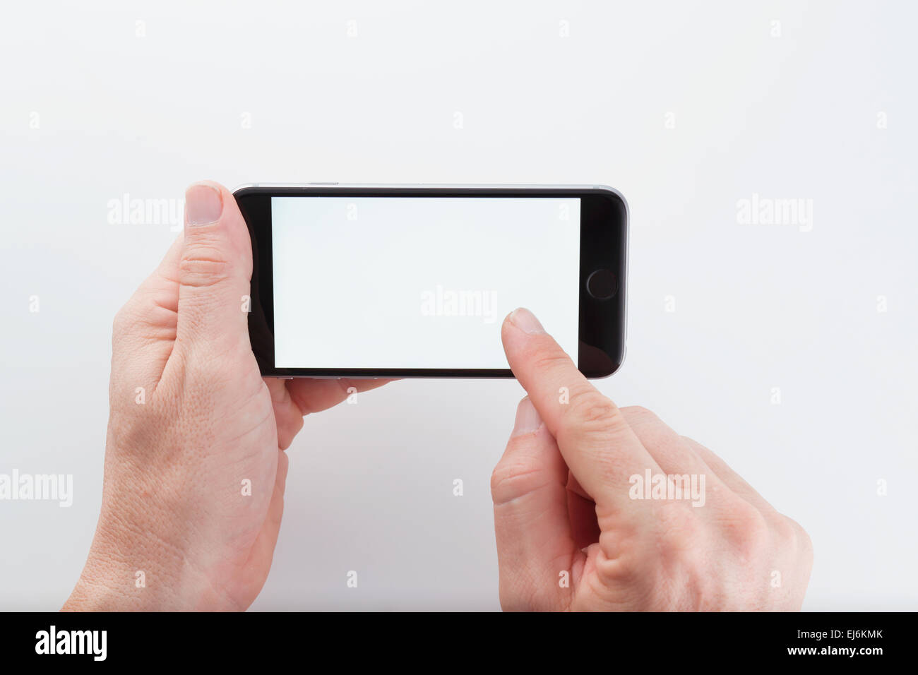 Mann mit smartphone Stockfoto