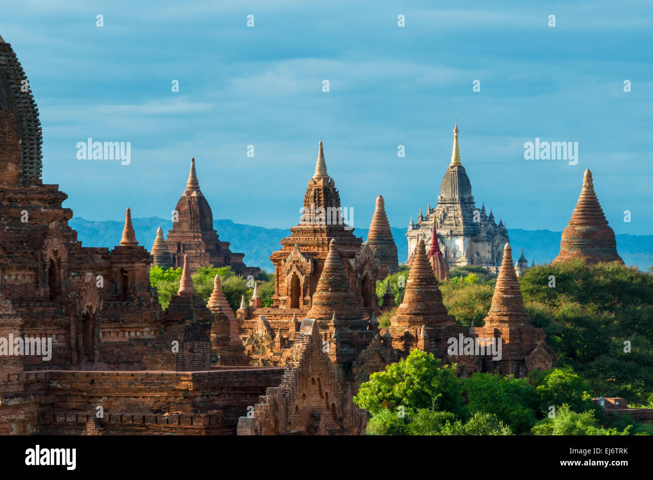 Antike Tempel und Pagoden, Bagan, Mandalay Region, Myanmar Stockfoto