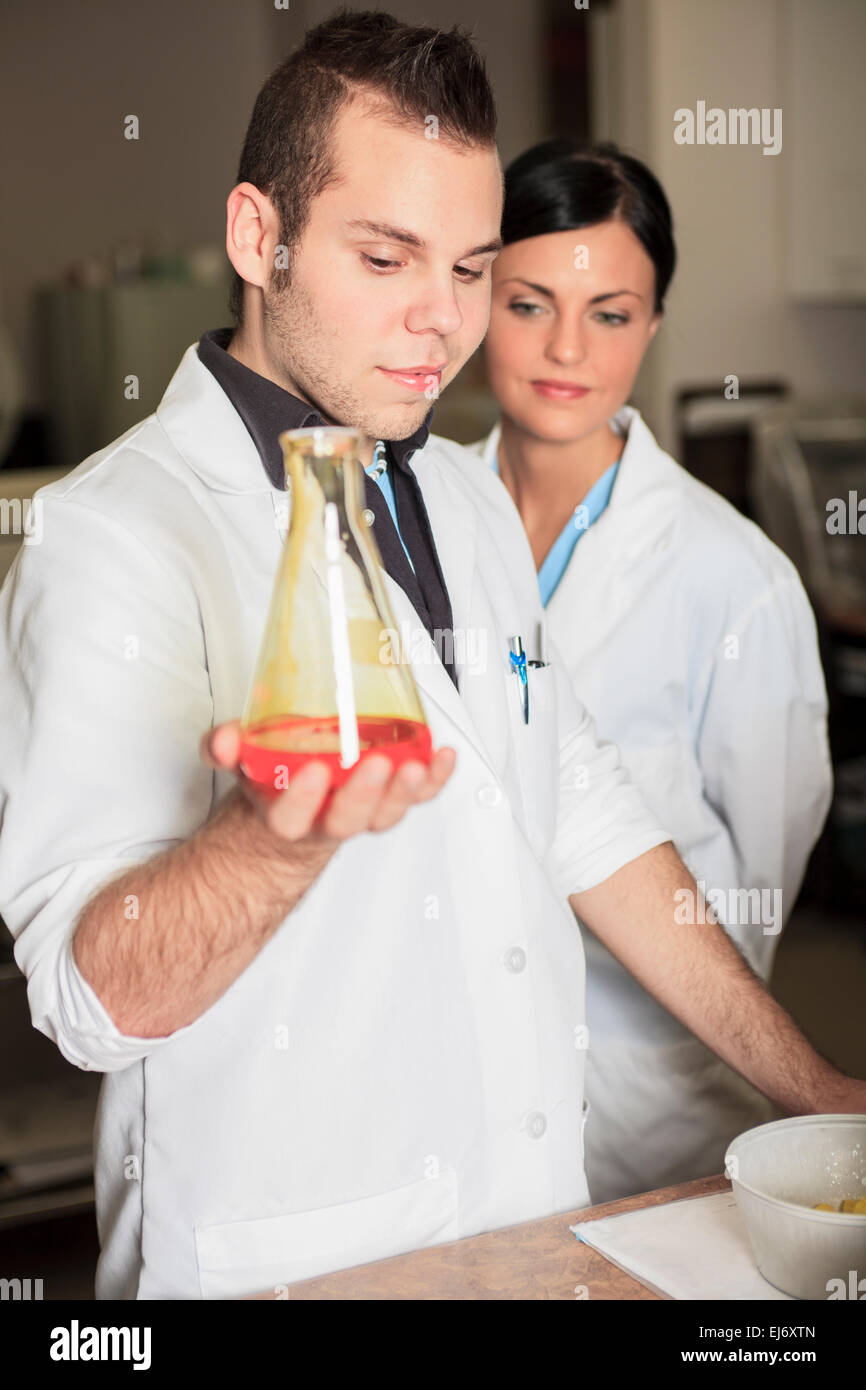 Wissenschaftler bei der Arbeit in einem Labor Stockfoto