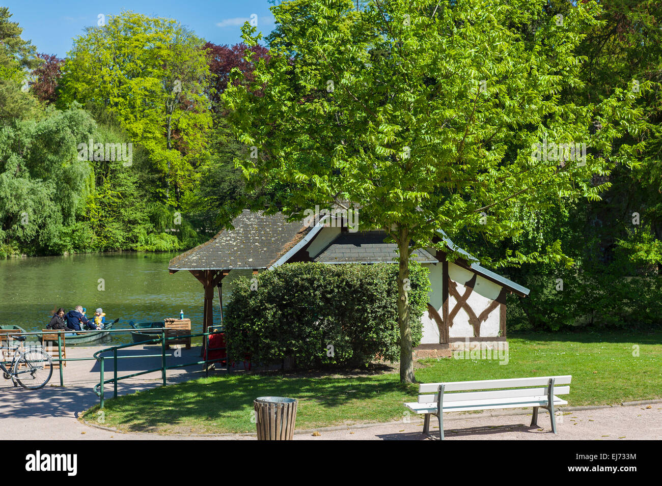 Parc de l'Orangerie park Strasbourg Elsass Frankreich Europa Stockfoto