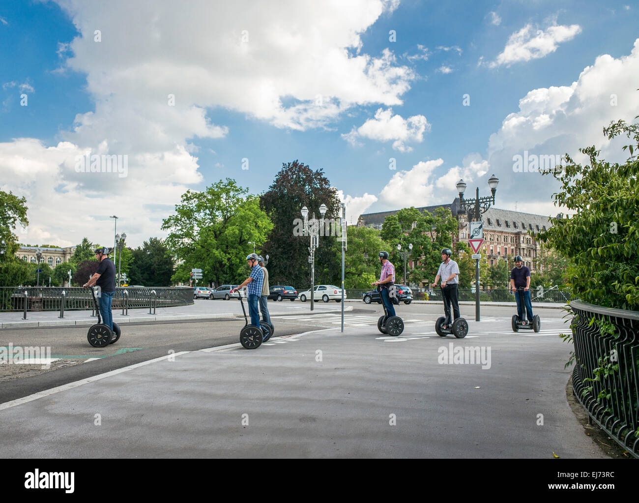 Leute auf einem Segway Tour Strasbourg Elsass Frankreich, Europa Stockfoto