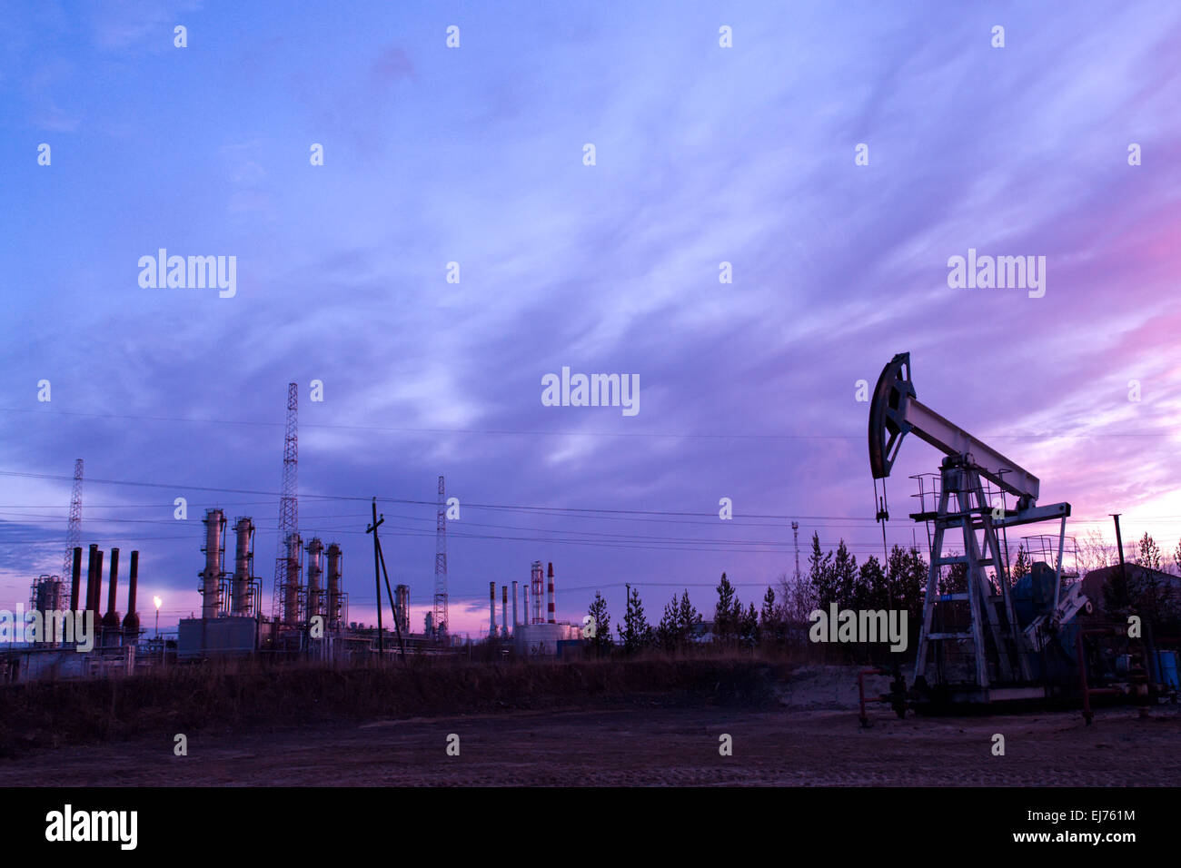 Ölfeld Stockfoto