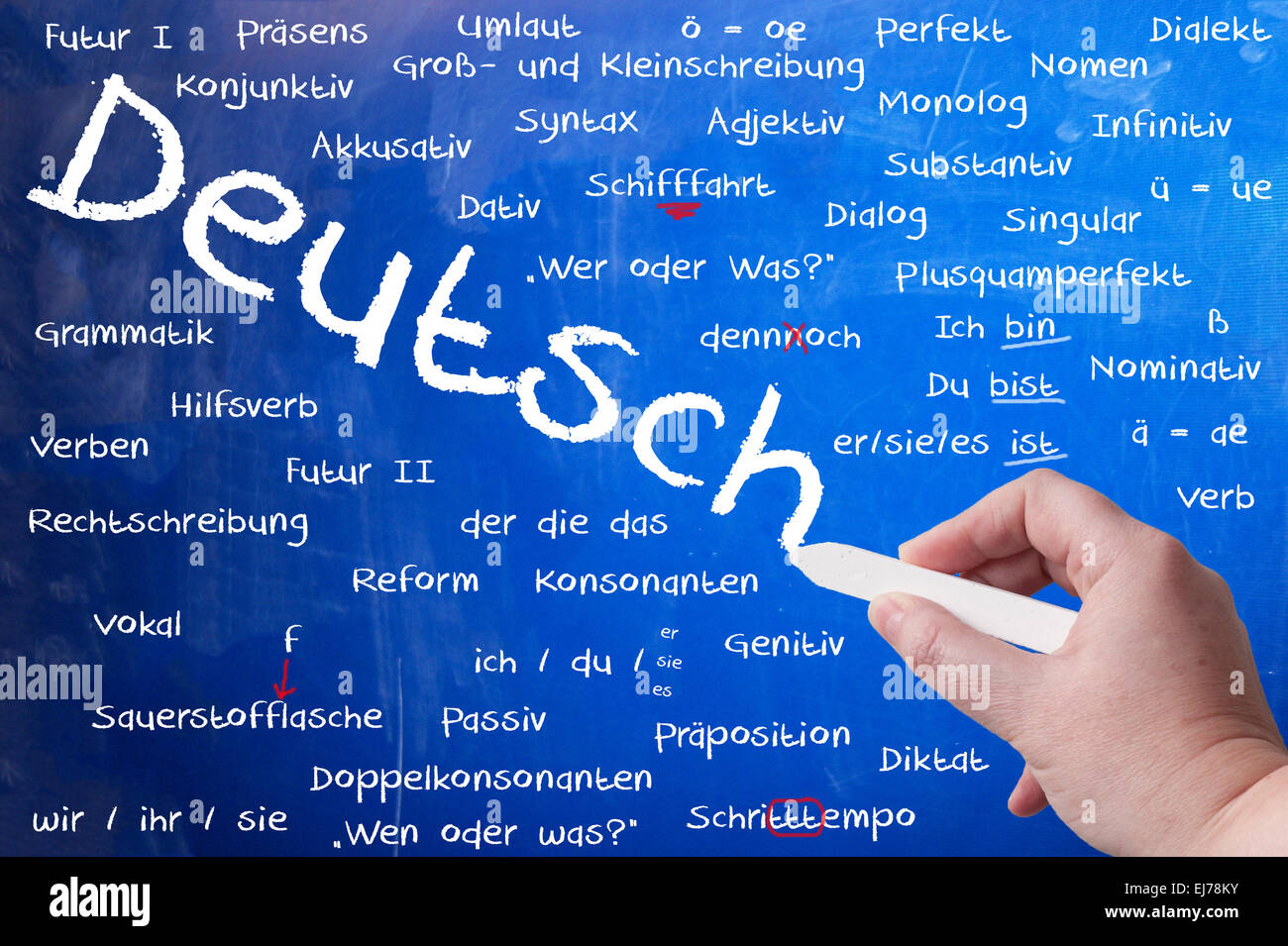 Deutsch lernen Stockfoto