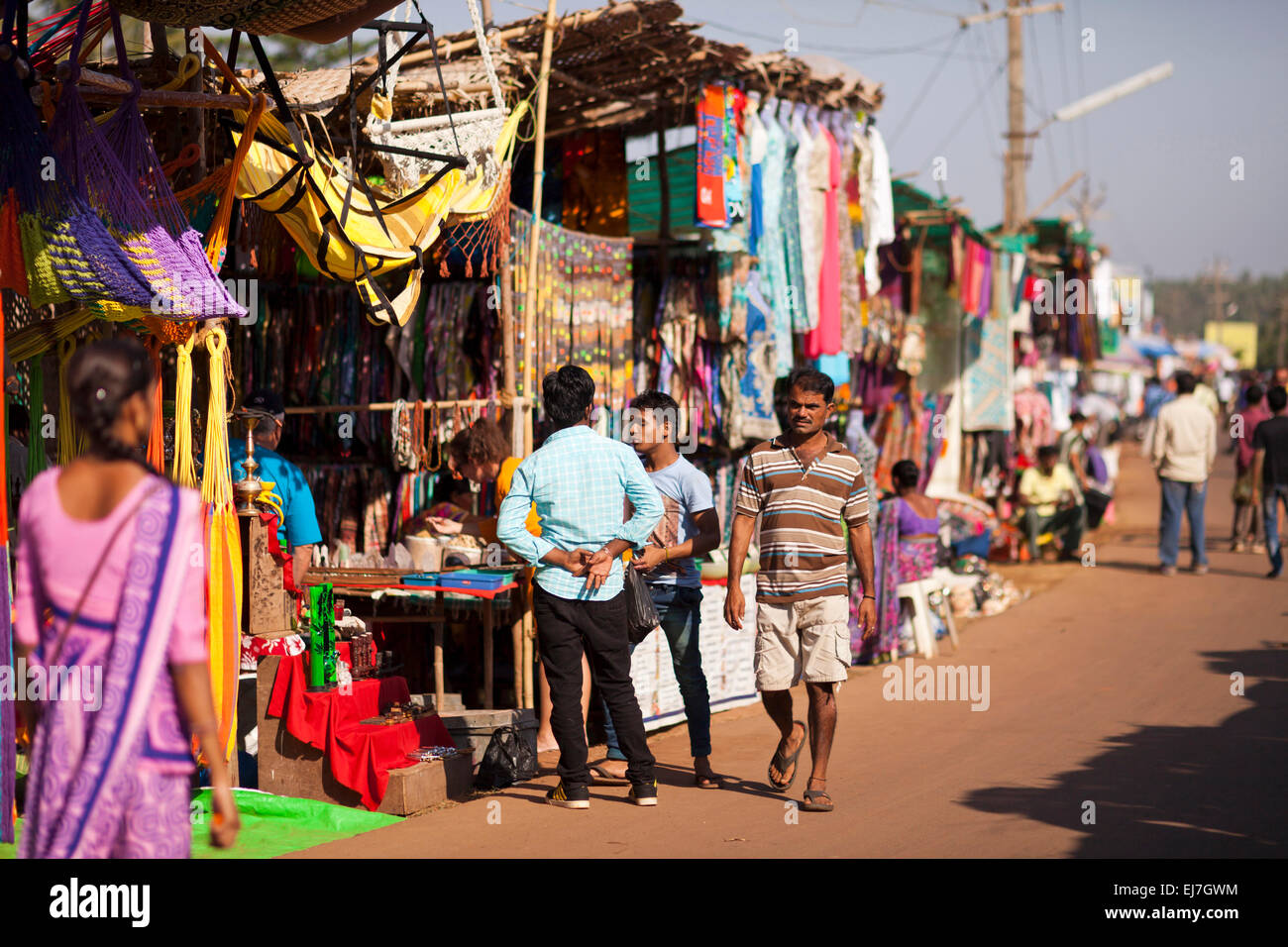 Anjuna Markt, Anjuna, Goa, Indien, Asien Stockfoto