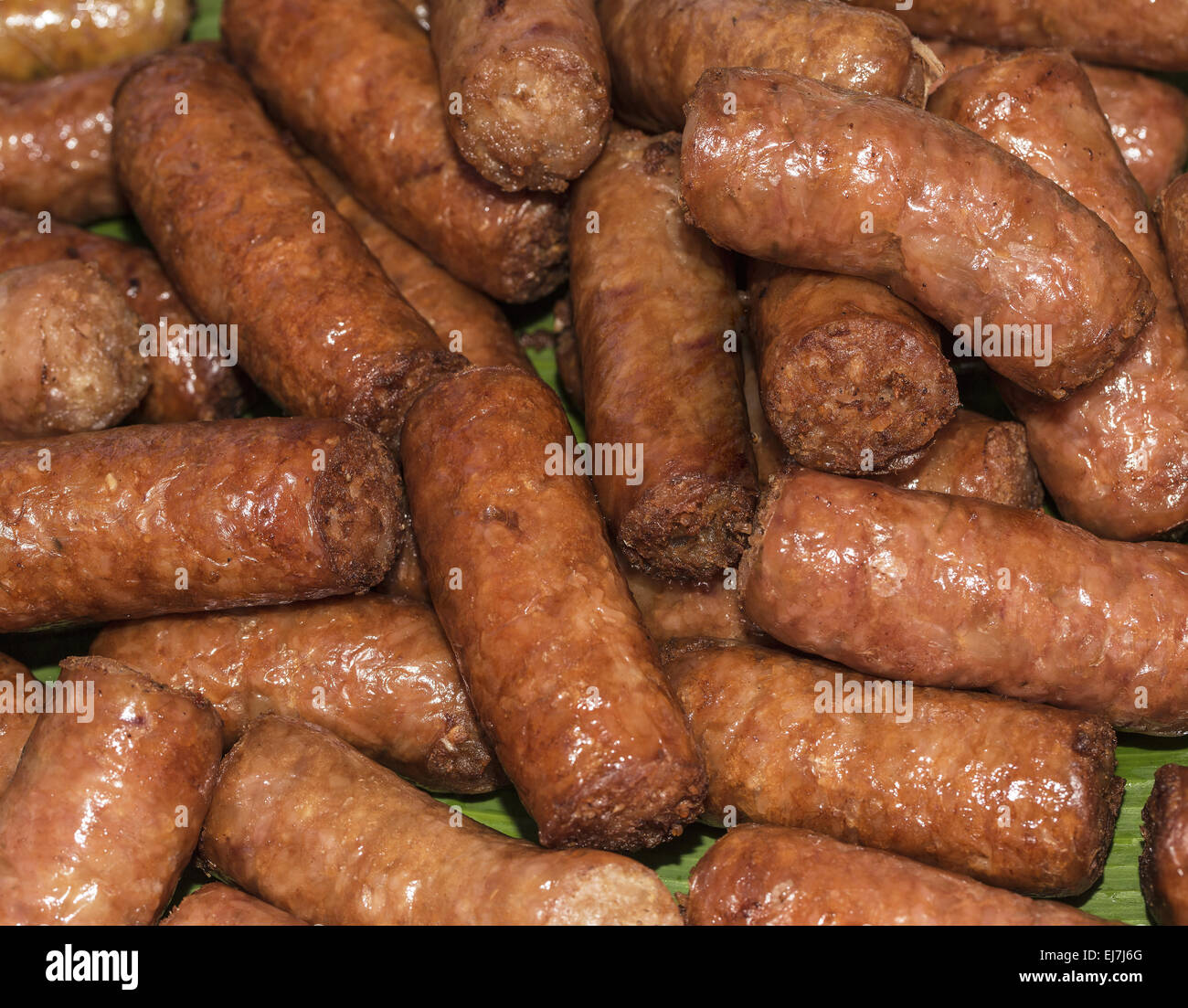 Wurst aus Schweinefleisch Stockfoto