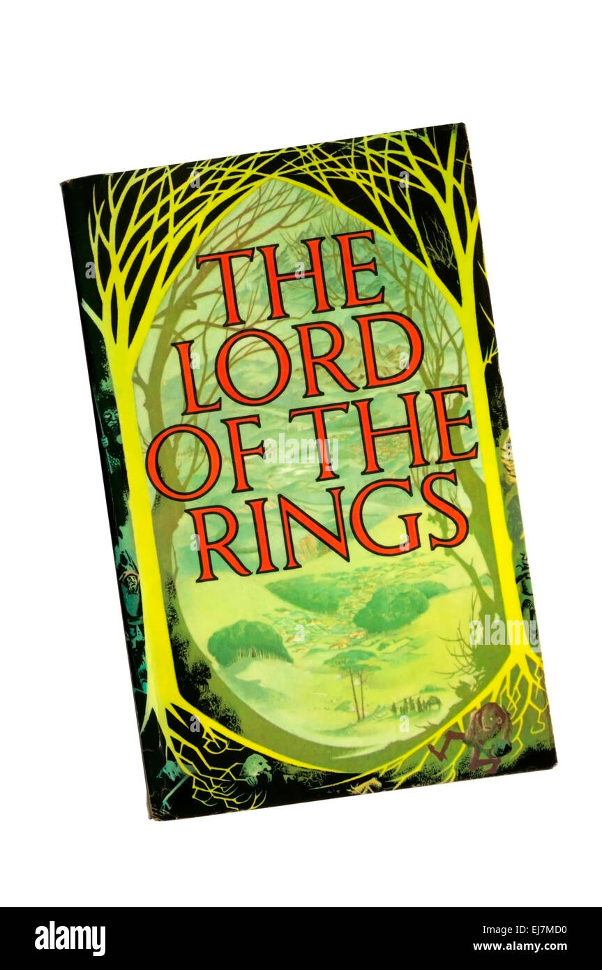 Eine Taschenbuchausgabe von der Herr der Ringe von J R R Tolkien. Stockfoto