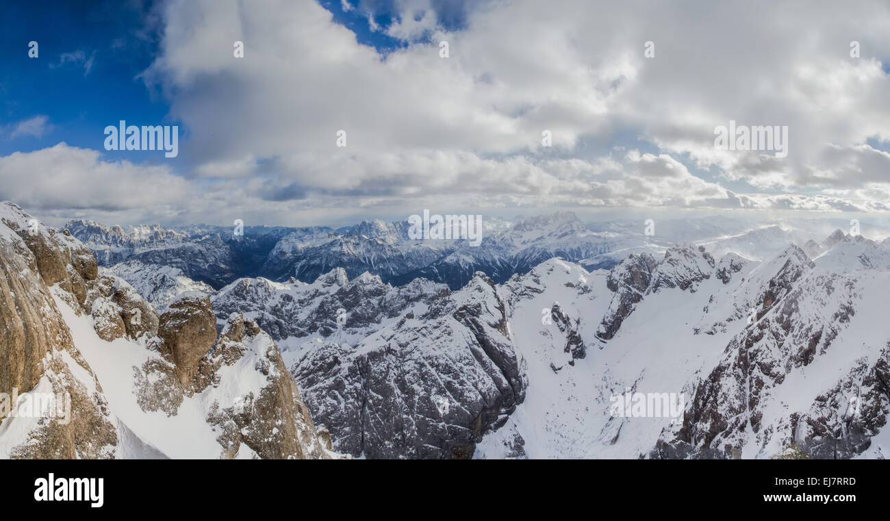 Dolomiten, Italien, Europa. Panorama-Foto. Stockfoto
