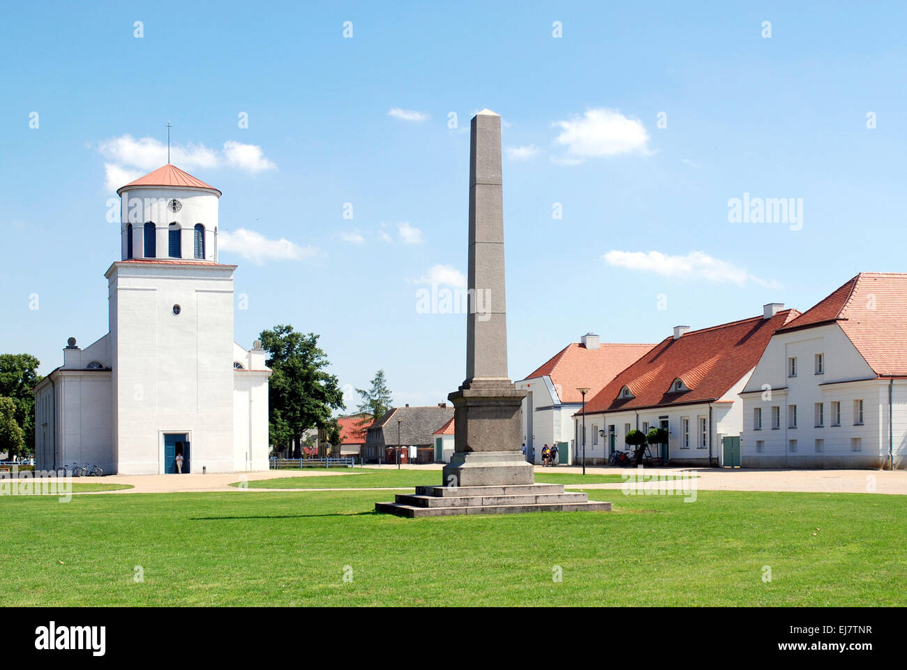 Schinkel Kirche Neuhardenberg in Brandenburg. Stockfoto