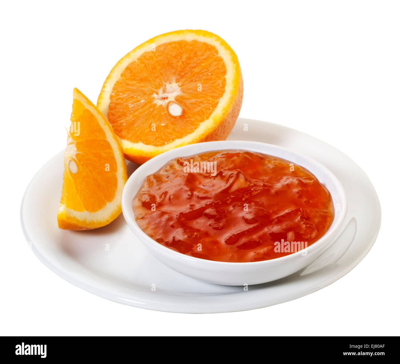 Orangenmarmelade (+ Clipping-Pfad) Stockfoto
