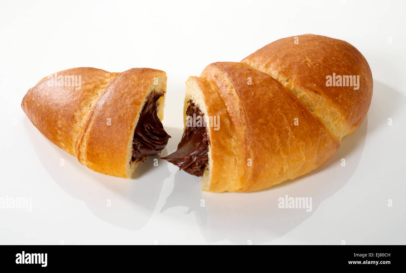 Gefüllte Croissant (+ Clipping-Pfad) Stockfoto
