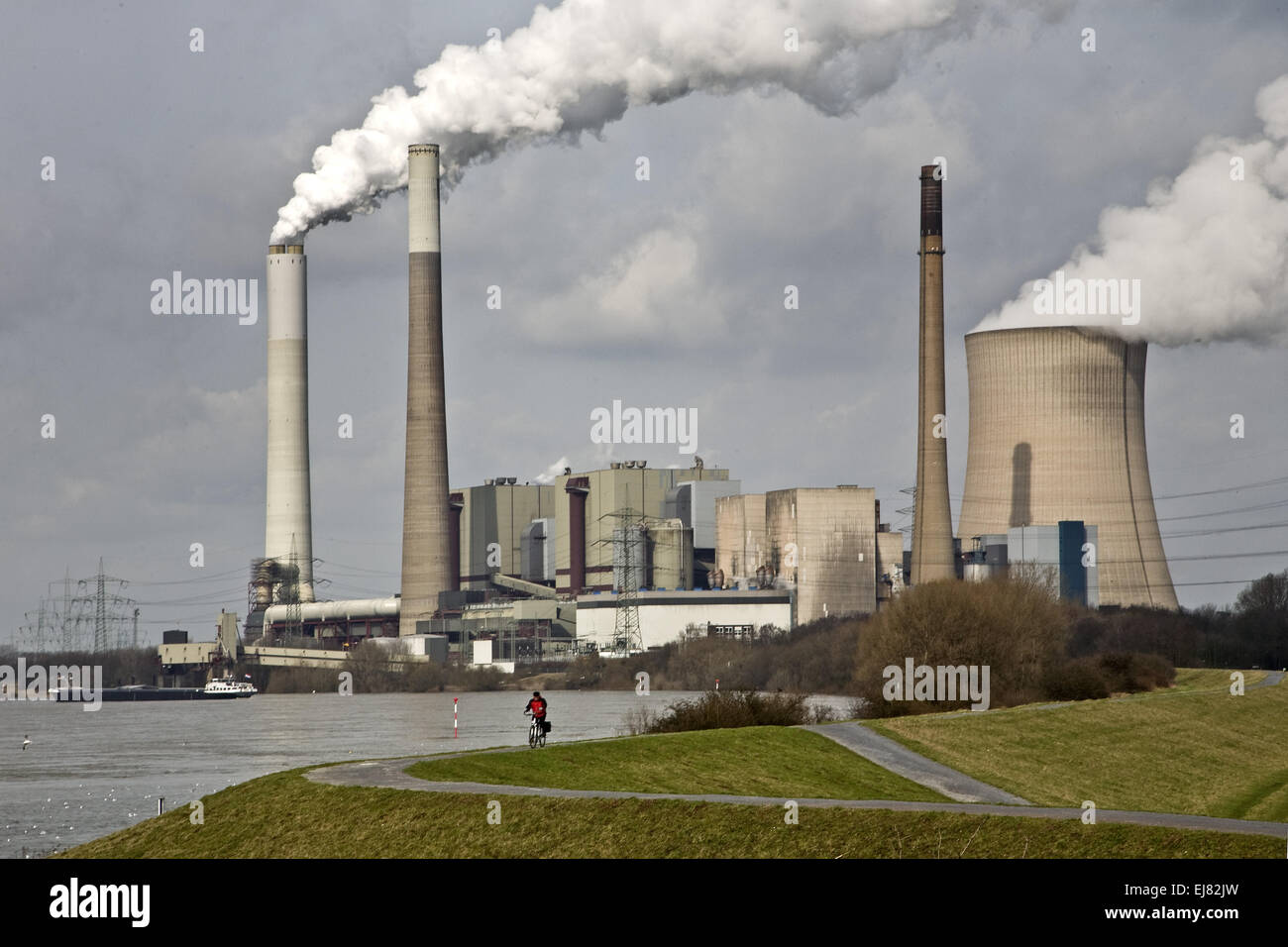 Kohle-Kraftwerk, Voerde, Deutschland Stockfoto