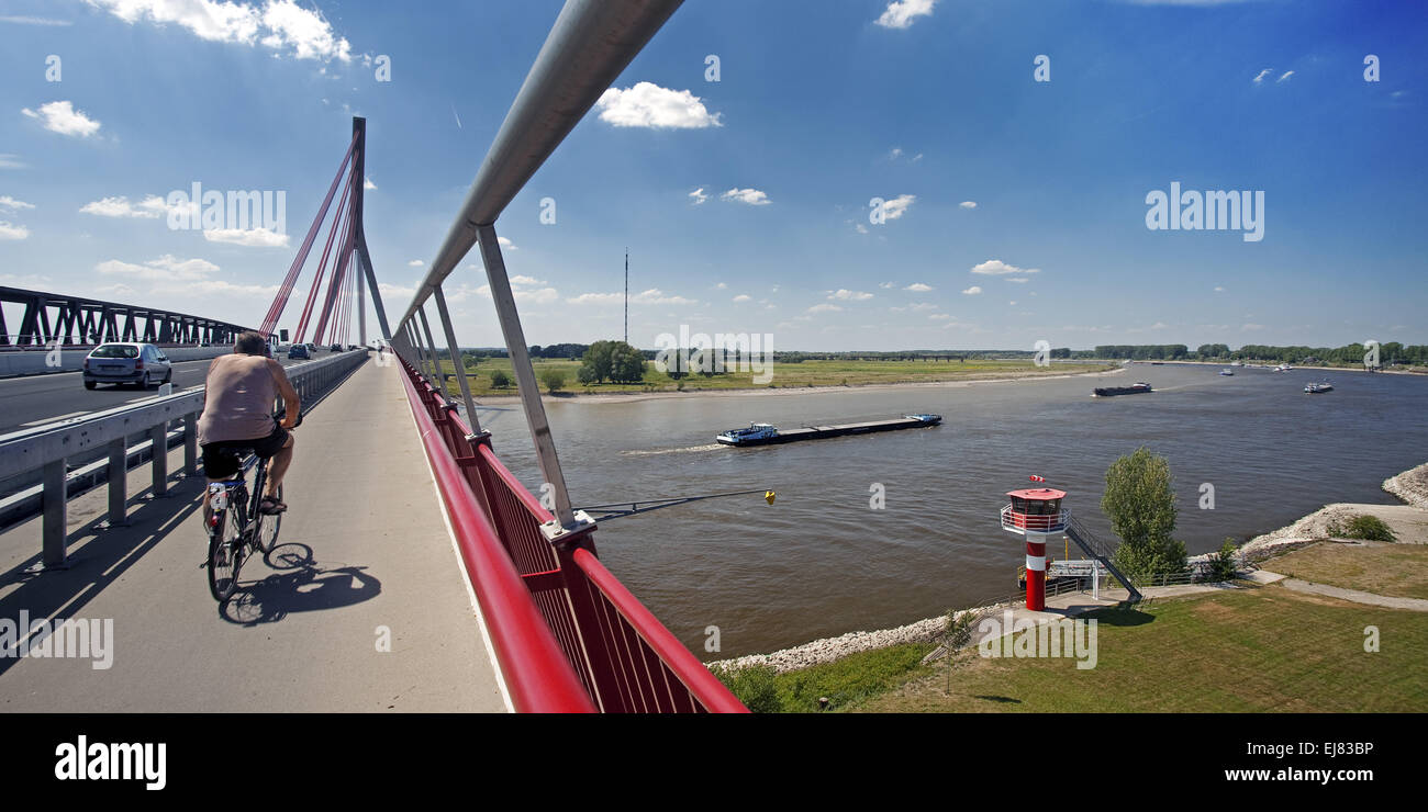 Rheinbrücke Wesel, Deutschland Stockfoto