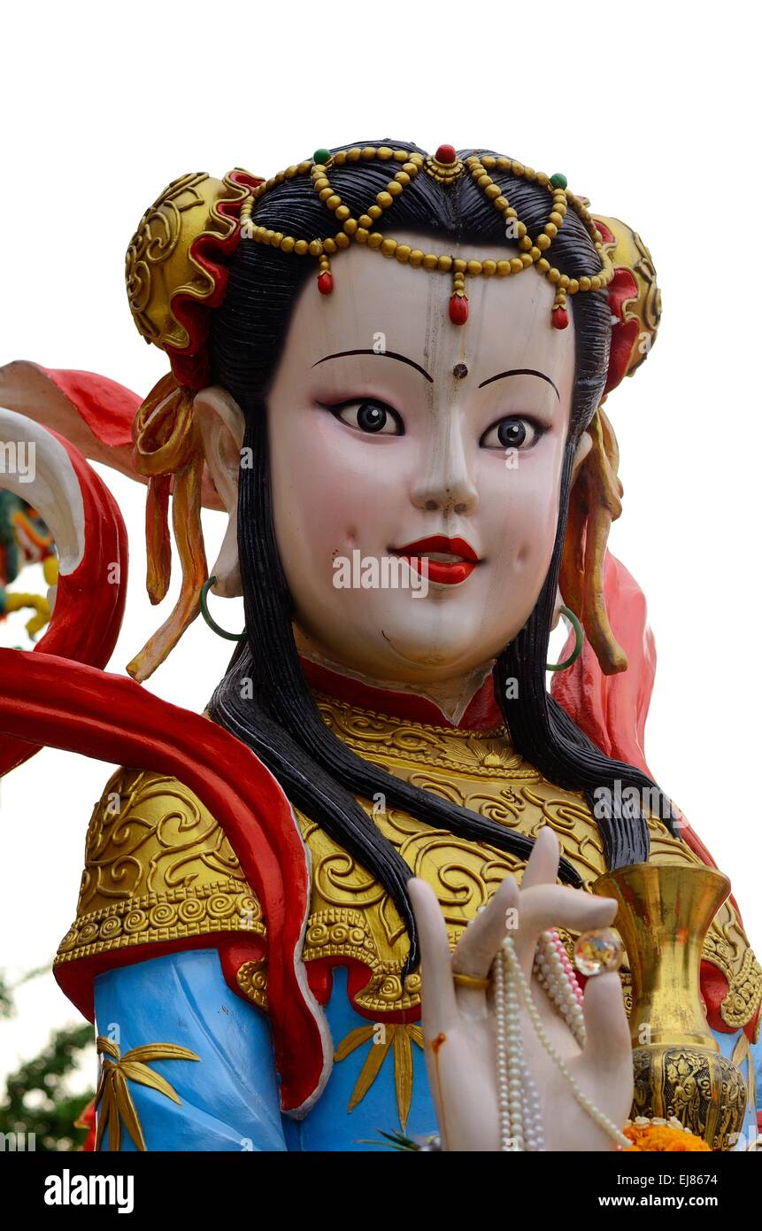 der Gottheit chinesische Engel, der den Tempeleingang zu schützen Stockfoto