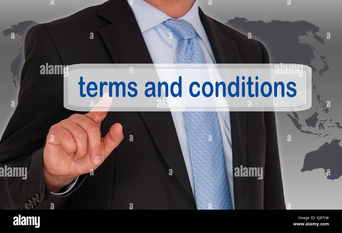 Allgemeinen Geschäftsbedingungen Stockfoto