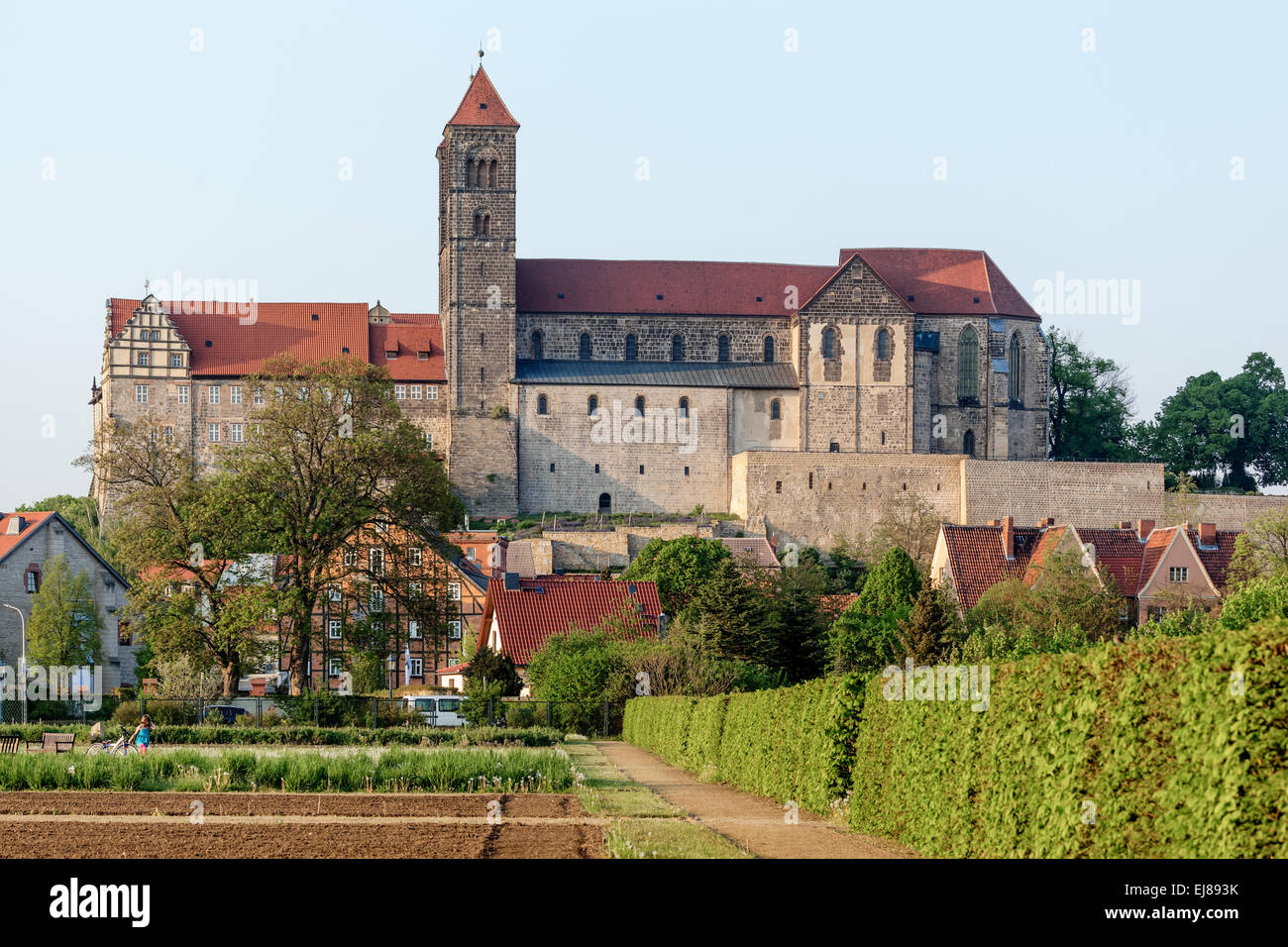 Stiftskirche Quedlinburg Burg mit St. S Stockfoto