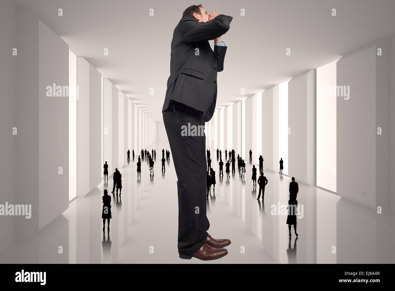 Zusammengesetztes Bild von Geschrei Geschäftsmann Stockfoto