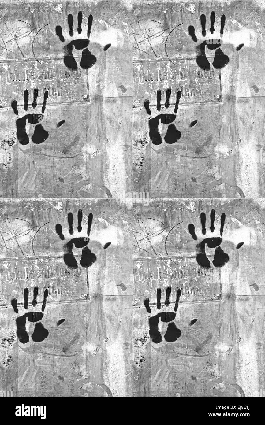 Schwarz und weiß zu stoppen Stockfoto