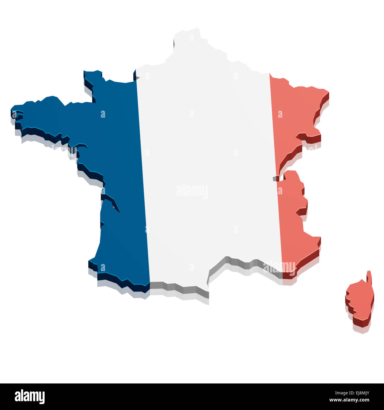 Karte Frankreich Stockfoto