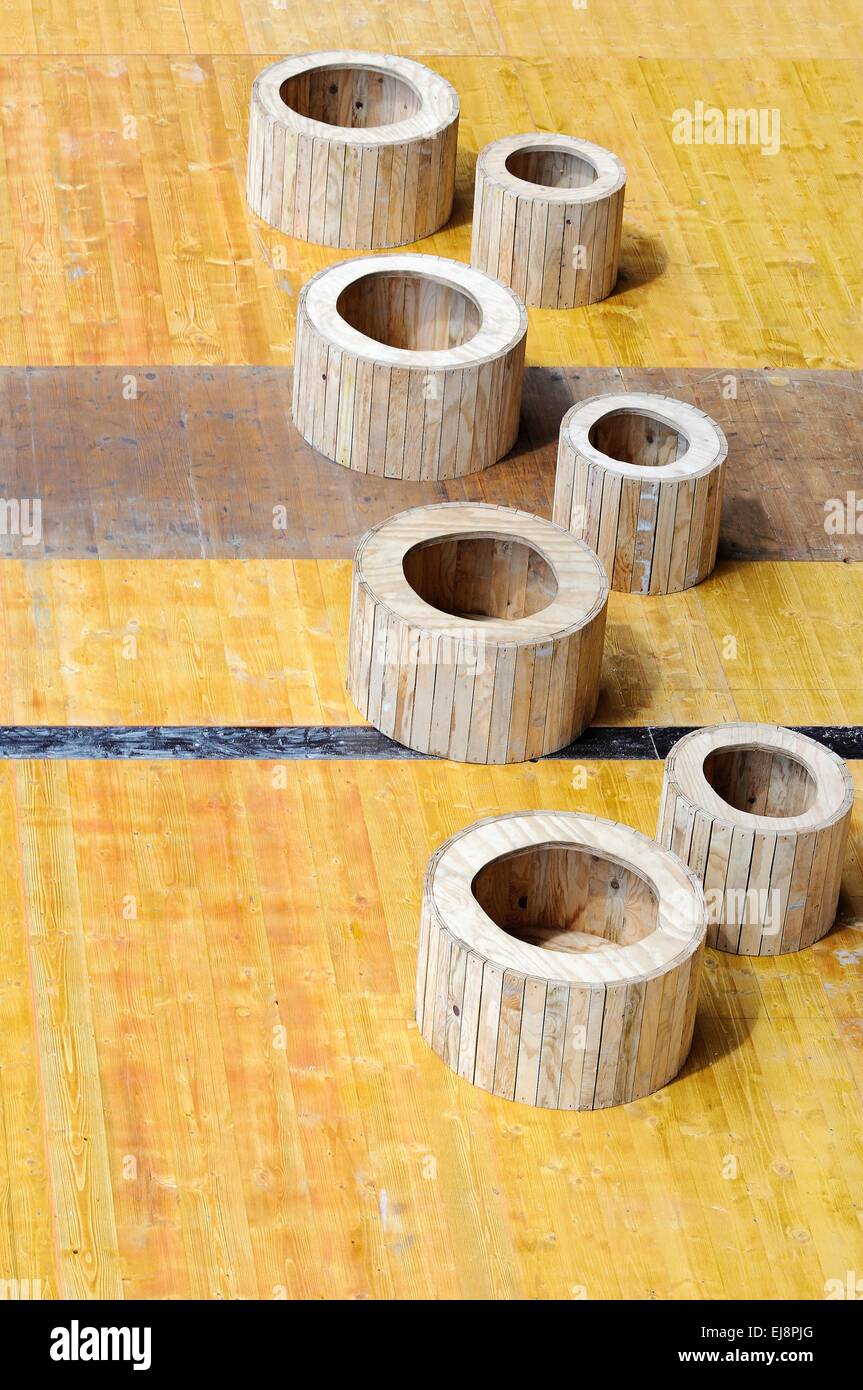 vorbereitet für Beton Stockfoto