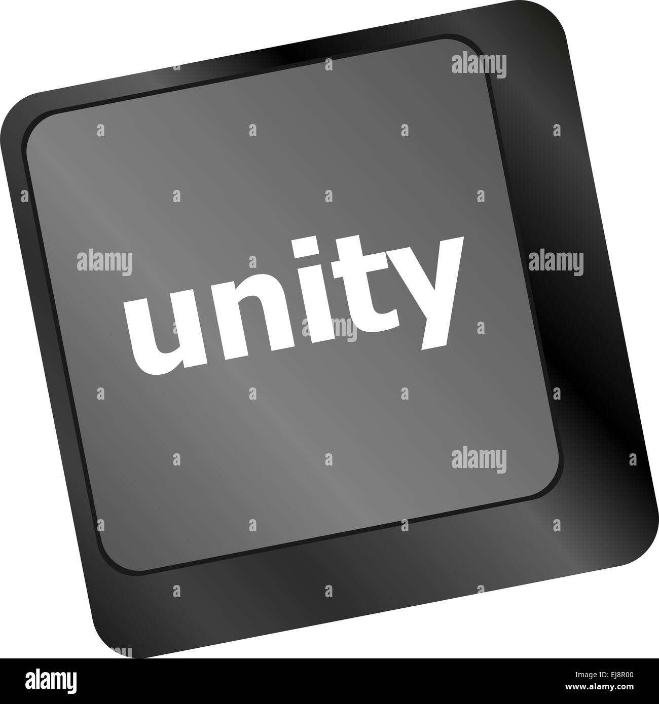 Einheit-Wort auf Computer pc Tastatur Stockfoto
