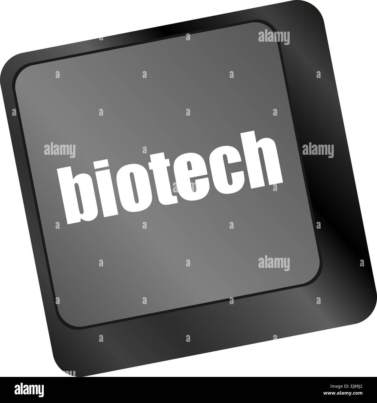 Bio-Tech-Meldung auf enter-Taste der Tastatur Stockfoto