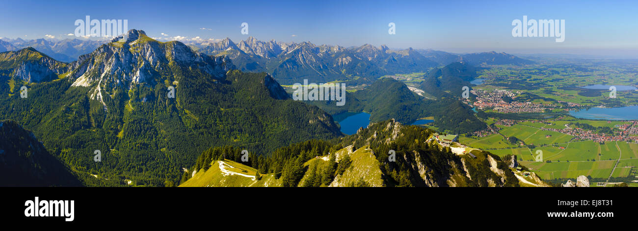 Panorama-Landschaft in Bayern Stockfoto