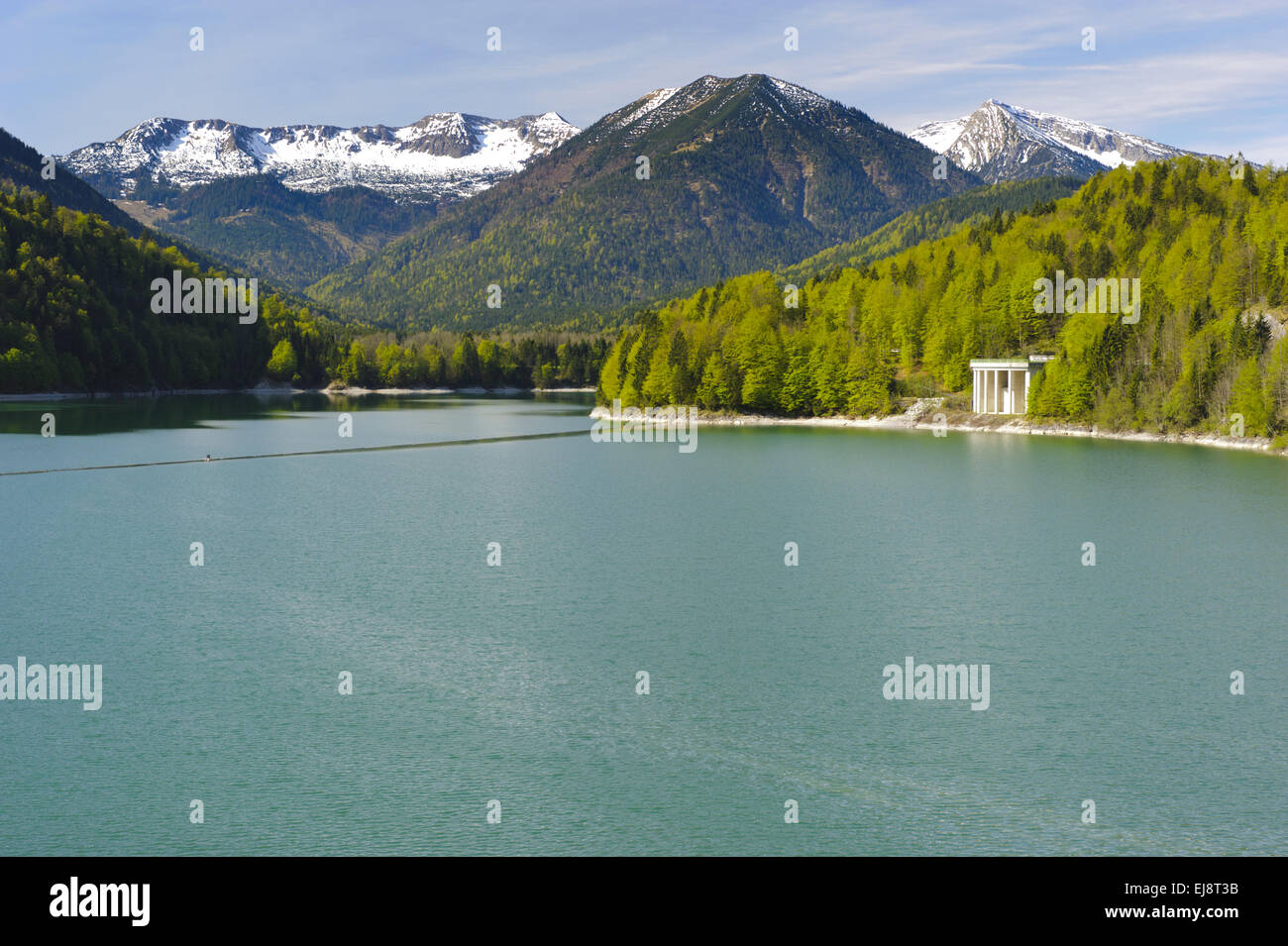 See-Sylvensteinspeicher Fluss Isar in Bavaia Stockfoto